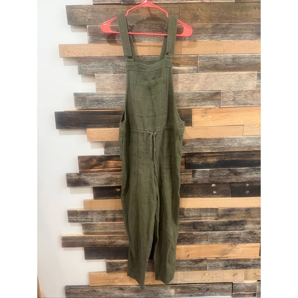 NotPerfectLinen Everest Jumpsuit heavy khaki pockets size S/M